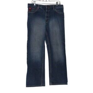 VINTAGE Paco Jeans Mens Straight Leg Medium Wash Denim Pants Embroidered 33x30